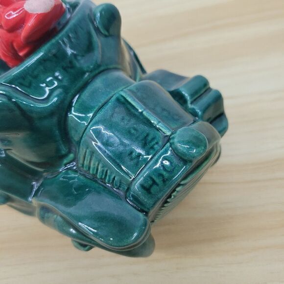 Vintage Red Pixie im Jalopy Planter -elf driving car-succulent planter - Picture 8 of 16